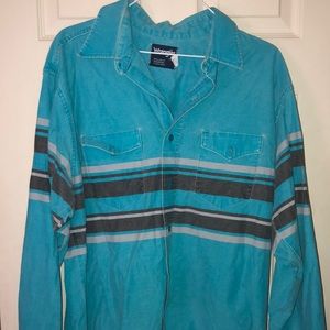Vintage turquoise Wrangler button down